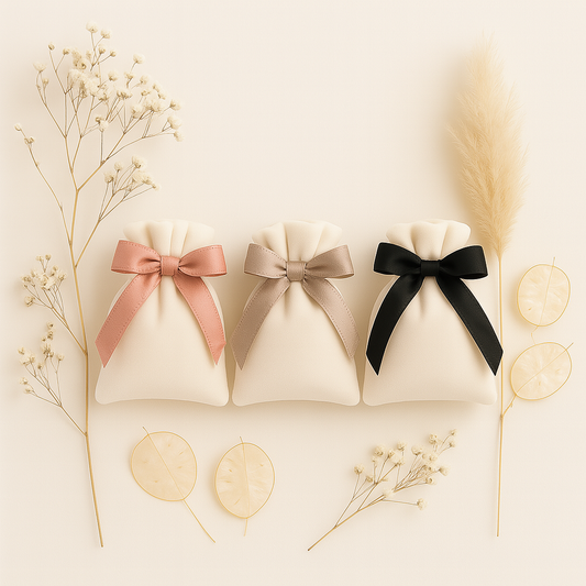 Plush Gift Pouch with Ribbon